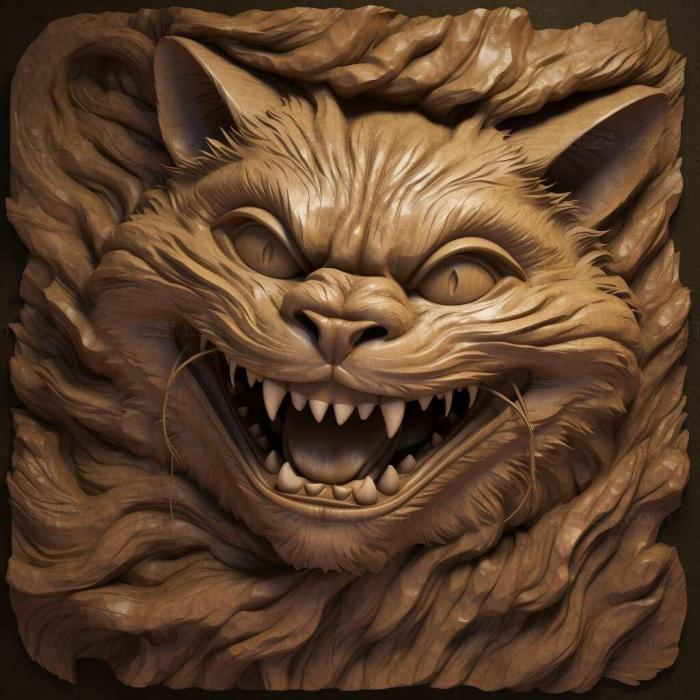Nature and animals (st cheshire cat 2, NATURE_302) 3D models for cnc